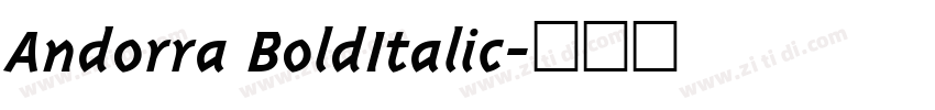 Andorra BoldItalic字体转换